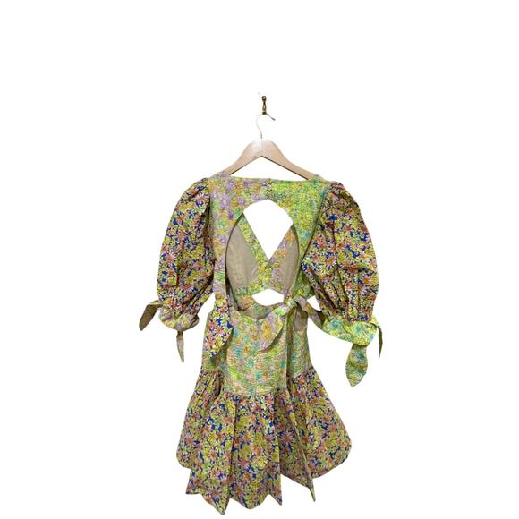 ALEMAIS Daisy Spliced Mini Dress Size 4 - Picture 9 of 9